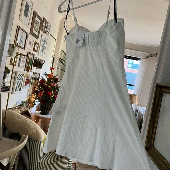 Sweetheart Gingham Mini Dress - Unlined Spaghetti Strap Beach Cover Party Dress - Picture 8 of 11